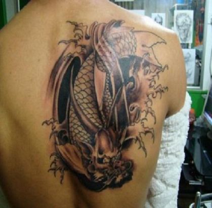 Chinese Dragon Pics Tattoo On Back